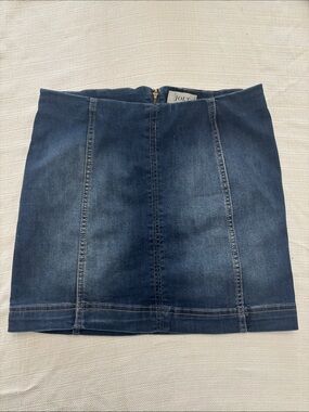 Jolt Dark Blue Panelled Denim Mini Skirt